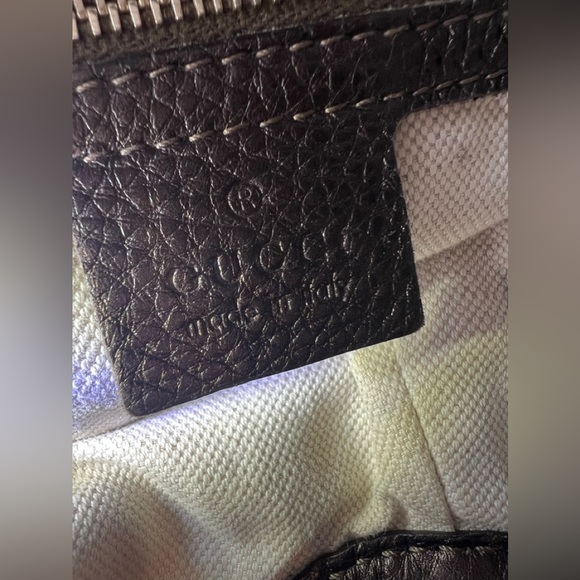 Authentic Gucci handbag, bronze metallic with two types of straps - Picture 10 of 16